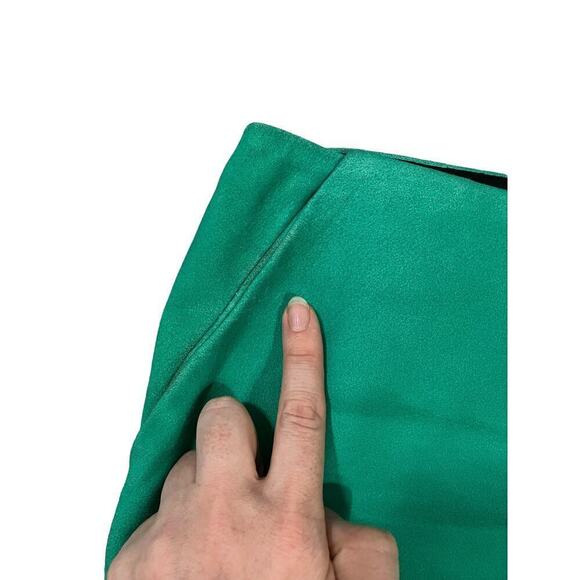Dione von Furstenburg Suede Mini Skirt Green Size 4 'Jay' - Picture 5 of 10